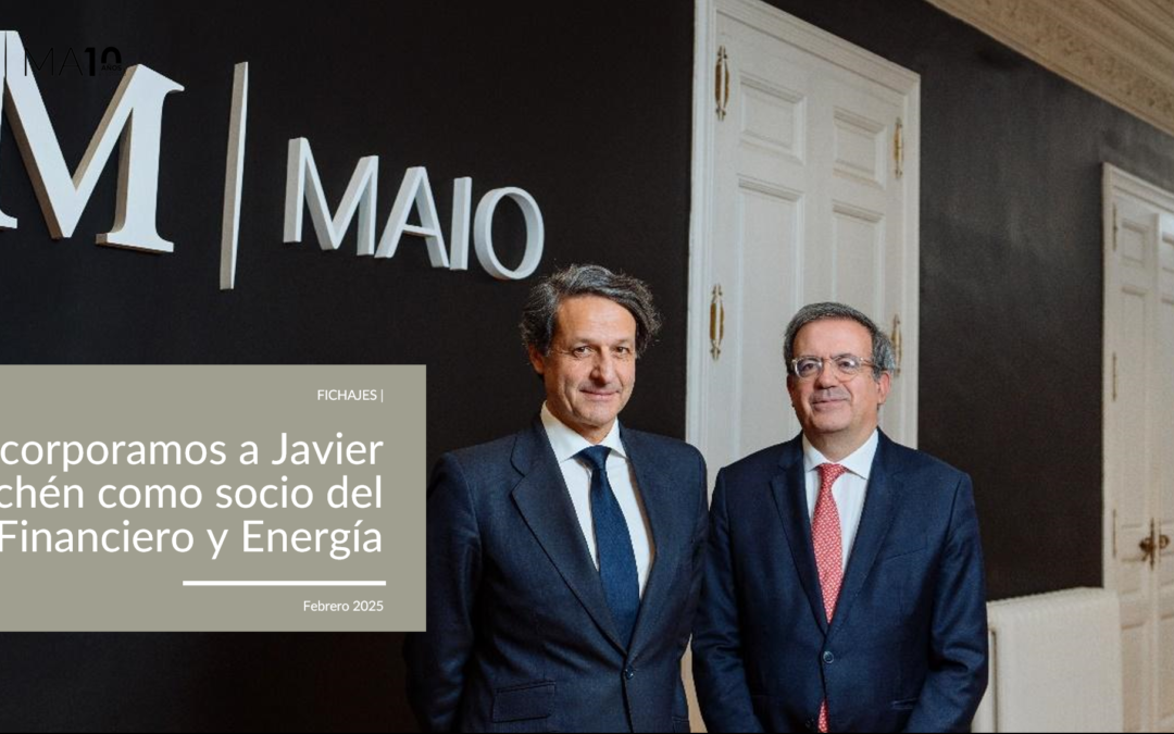 Incorporamos a Javier Menchén como socio del área de Financiero y Energía