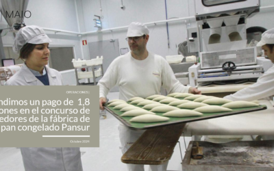 Rescindimos un pago de 1,8 millones en el concurso de acreedores de la fábrica de pan congelado Pansur